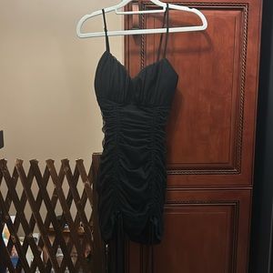 Romantic Ruched Sleeveless Mini Dress